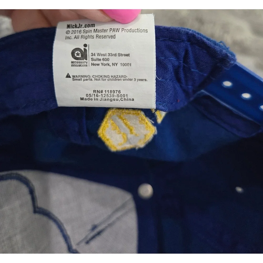 Paw Patrol Boys Blue Snapback Baseball Hat Chase Marshall Rubble Graphic Cap